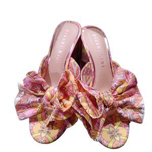 COPY - Gianni Bini- The Keily Retro Printed Bow Block Heel Sandal